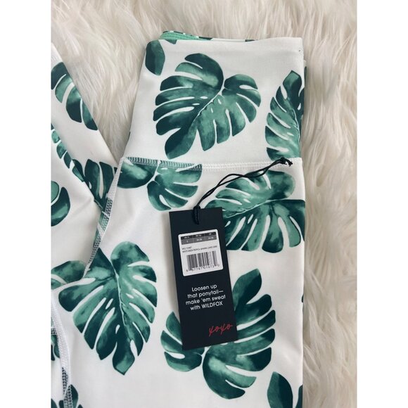 Wildfox Tropical High-Waisted Leggings With Palm Leaf Print - Picture 7 of 7
